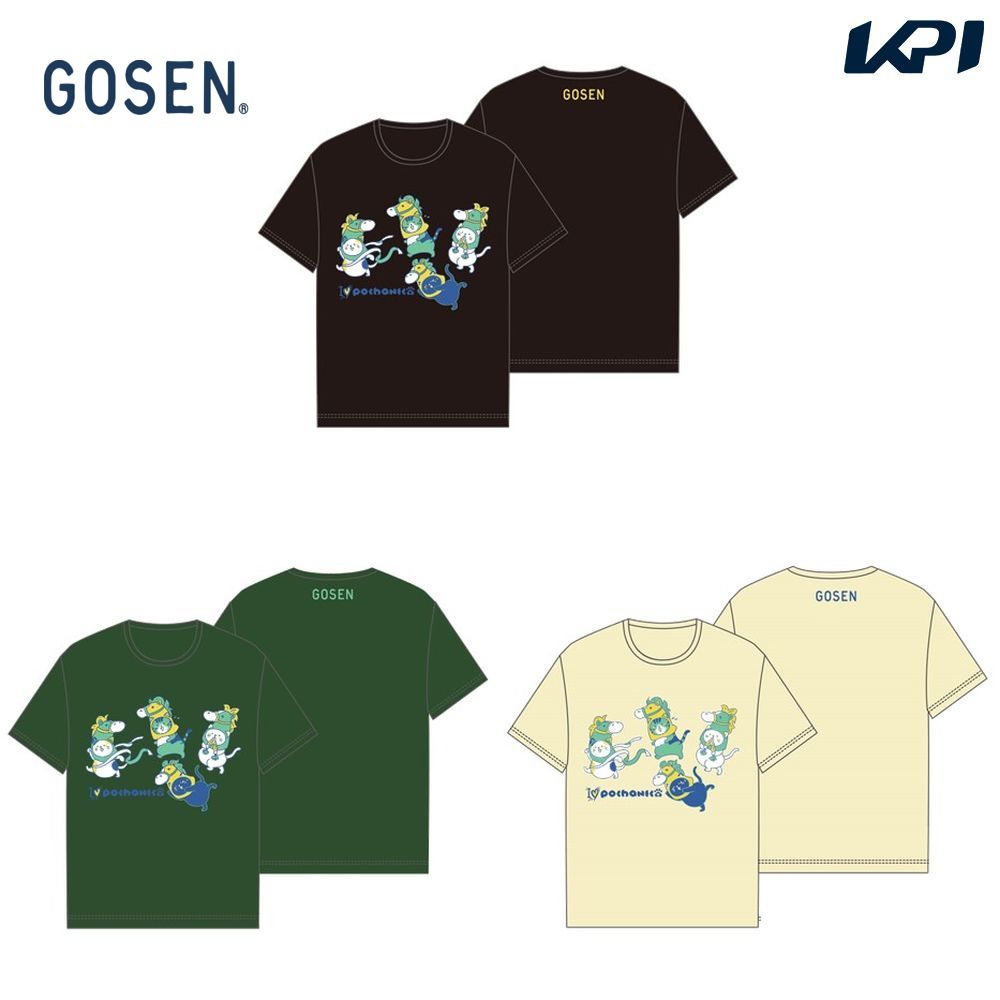 ゴーセン GOSEN テニスウェア ユニセックス   2025秋企画 ポチャネコ 干支Tシャツ NPT65 2025FW 10月下旬発売予定※予約