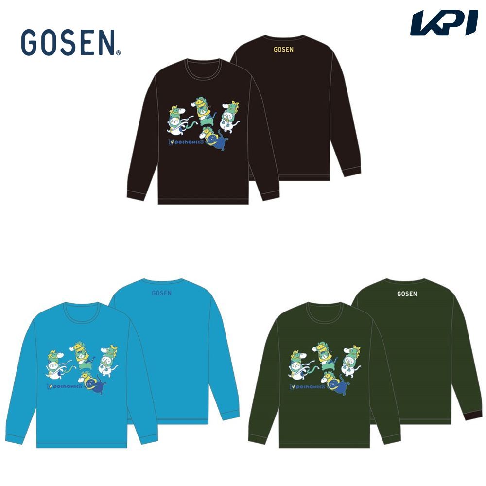 ゴーセン GOSEN テニスウェア ユニセックス   2025秋企画 ポチャネコ 干支ロングスリーブTシャツ NPT67 2025FW 10月下旬発売予定※予約