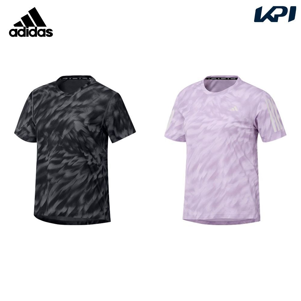 アディダス adidas ランニングウェア レディース   オウン ザ ラン 総柄プリント 半袖Tシャツ P0437 2025FW