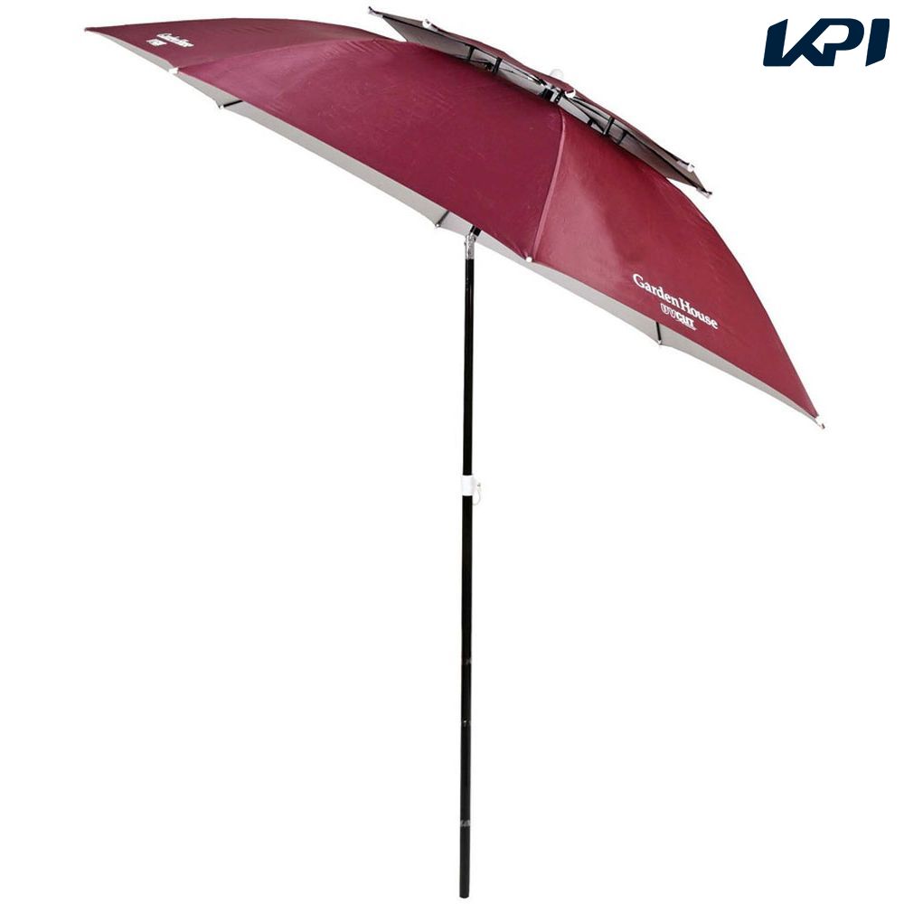 CAPTAIN STAG アウトドア設備用品    ガーデン UVカット2段パラソル200cm(ブラウン) UDー50 UD50