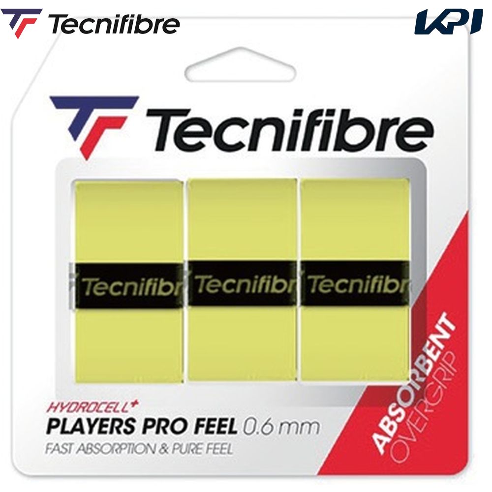 テクニファイバー Tecnifibre テニスグリップテープ    PLAYERS PROFEEL LIME 3個入り プレイヤー プロフィール ライム 52PLAPROLM 3月上旬発売予定※予約