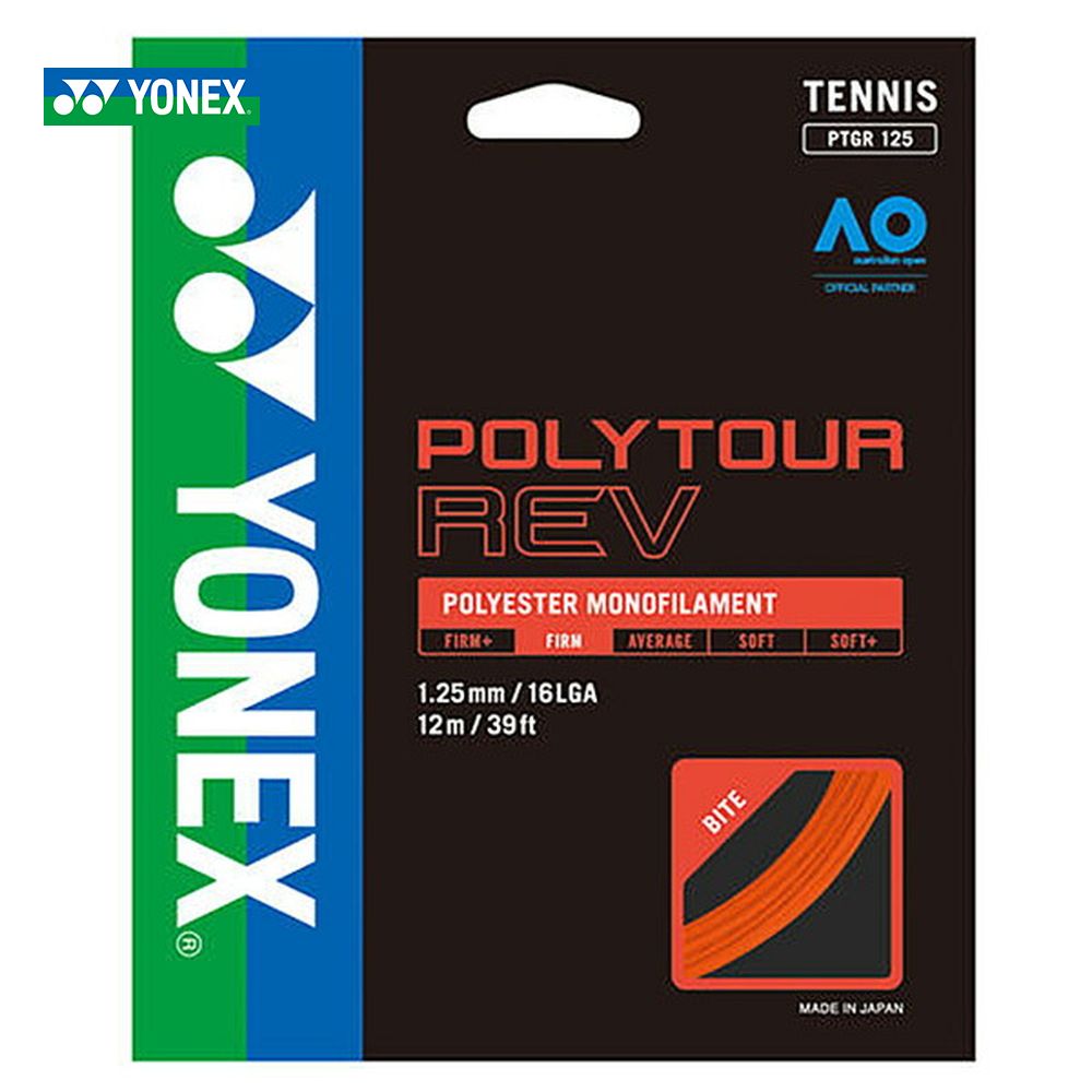 ヨネックス YONEX テニスガット・ストリング  ポリツアーレブ125 単張 PTGR125