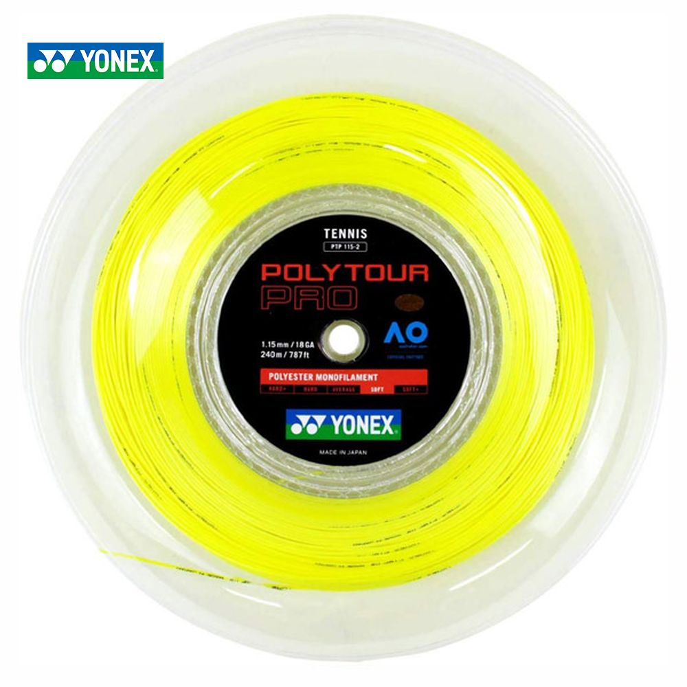 YONEX(ヨネックス)「POLY TOUR PRO 115（ポリツアープロ115） 240mロール PTP115-2」硬式テニスストリング（ガット）