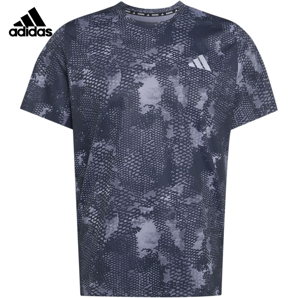 アディダス adidas ランニングウェア メンズ   ADI365 ランニング アニマル柄プリント アイコニック Tシャツ QD057 2026FW