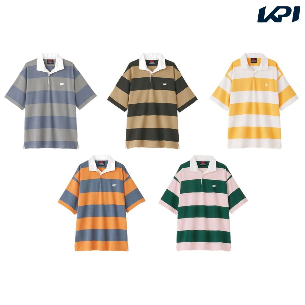 カンタベリー CANTERBURY ラグビーウェア ユニセックス   S/S 4INCH STRIPE RUGBY JERSEY RA34135 2024SS