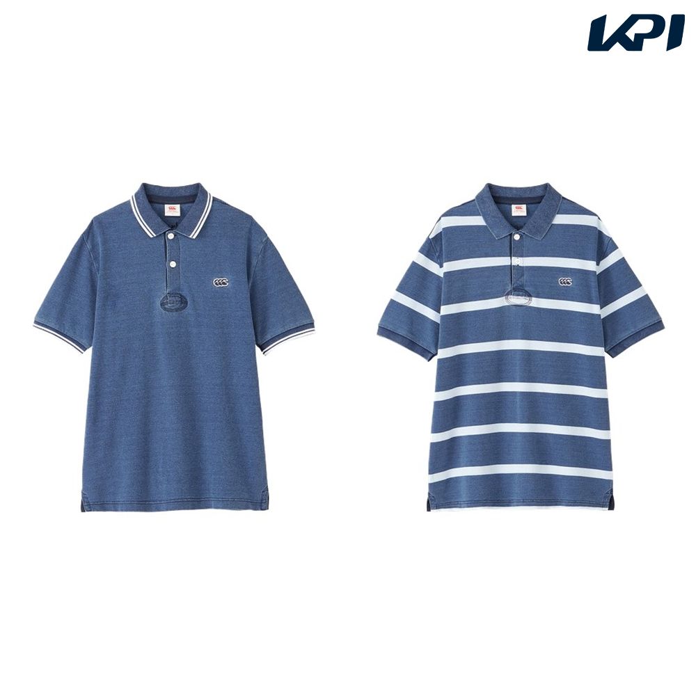 カンタベリー CANTERBURY ラグビーウェア ユニセックス   S/S INDIGO RUGGER POLO RA34144 2024SS