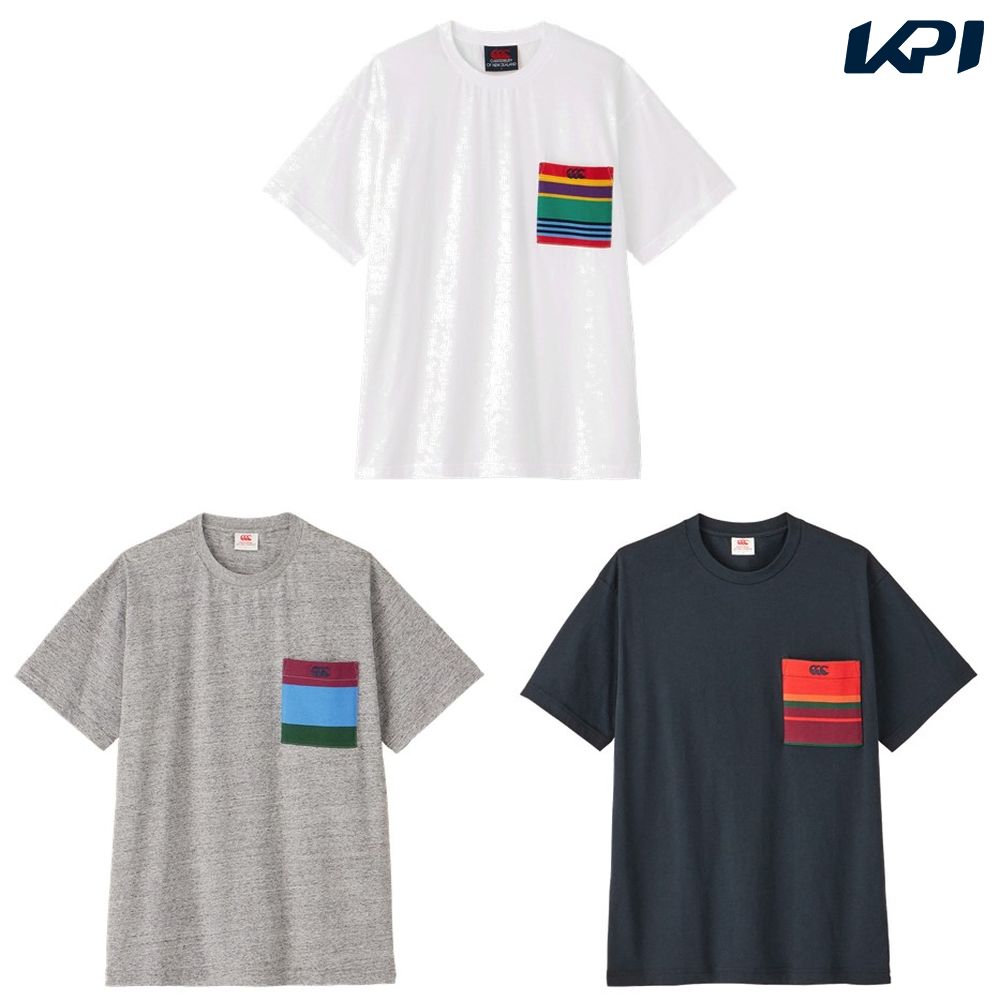 カンタベリー CANTERBURY ラグビーウェア ユニセックス   STRIPE POCKET RUGGER TEE RA34146B 2024SS