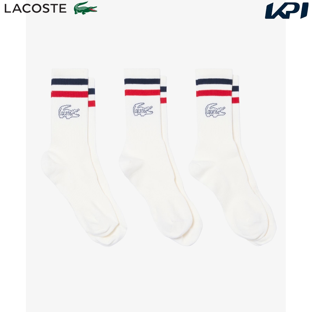 ラコステ LACOSTE テニスアクセサリー メンズ   ソックス3足セット RA9191-10-WLI