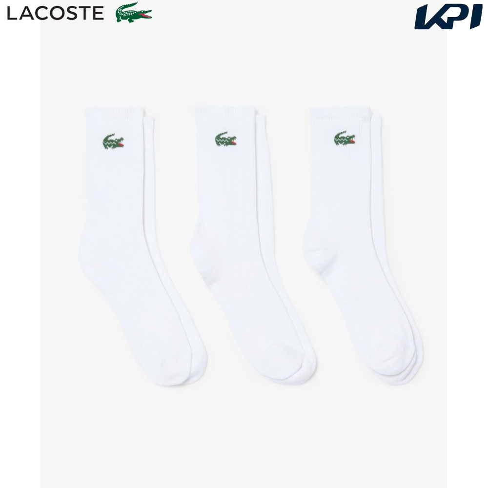 ラコステ LACOSTE テニスアクセサリー メンズ   ワニロゴジャカード スポーツソックス3足セット RA9246-10-001 8月下旬発売予定※予約