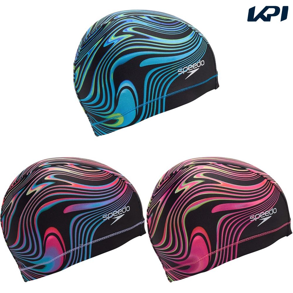 スピード Speedo 水泳キャップ・バイザー ユニセックス   Aqua Lava Tricot Cap SE12560