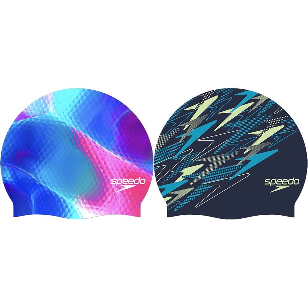 スピード Speedo 水泳キャップ・バイザー ユニセックス   Print Silicone Cap SE12615
