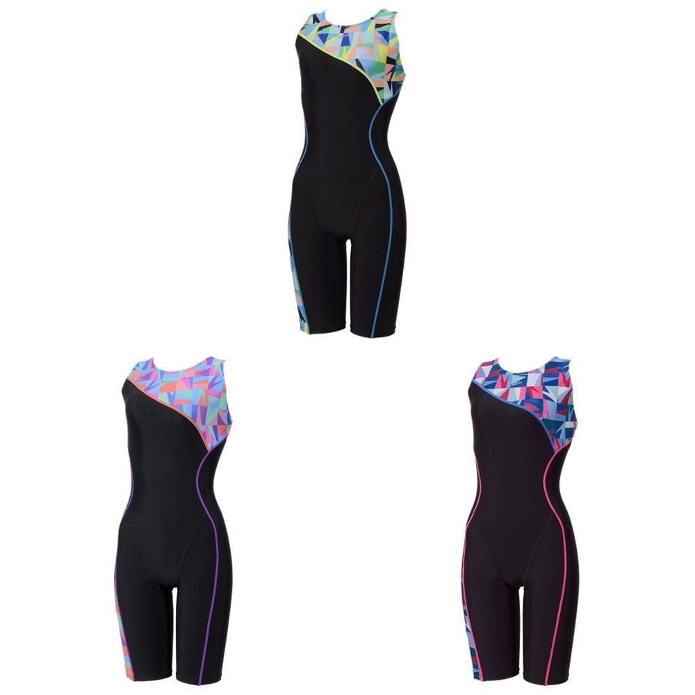 スピード Speedo 水泳水着 レディース   パズルルースンニースキン / PUZZLE LO-KNEE SFW12611