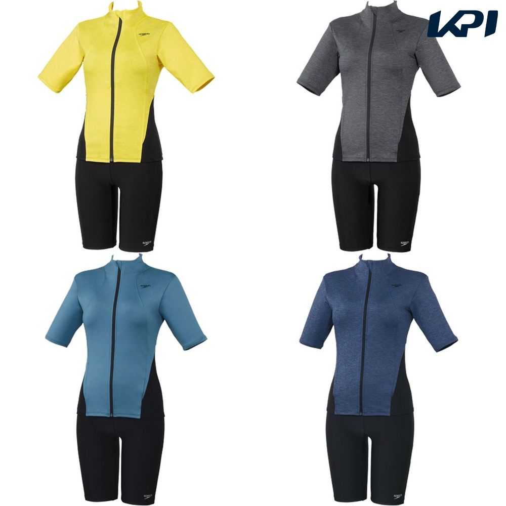 スピード Speedo 水泳水着 レディース   Short Sleeve Wavy Sepa SFW32565