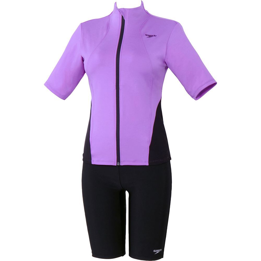 スピード Speedo 水泳水着 レディース   Short Sleeve Wavy Sepa SFW32565-LV