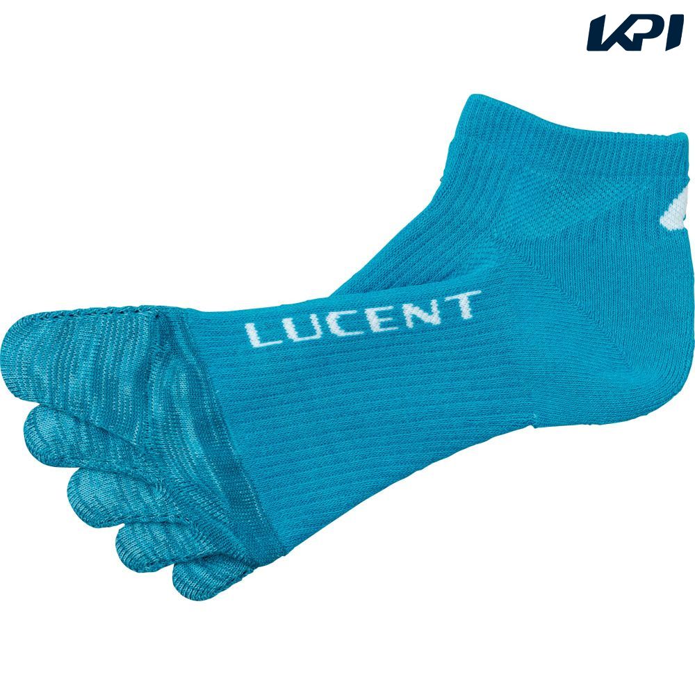 ルーセント LUCENT テニスアクセサリー レディース   5本指ソックス ショート ターコイズ XLN2997