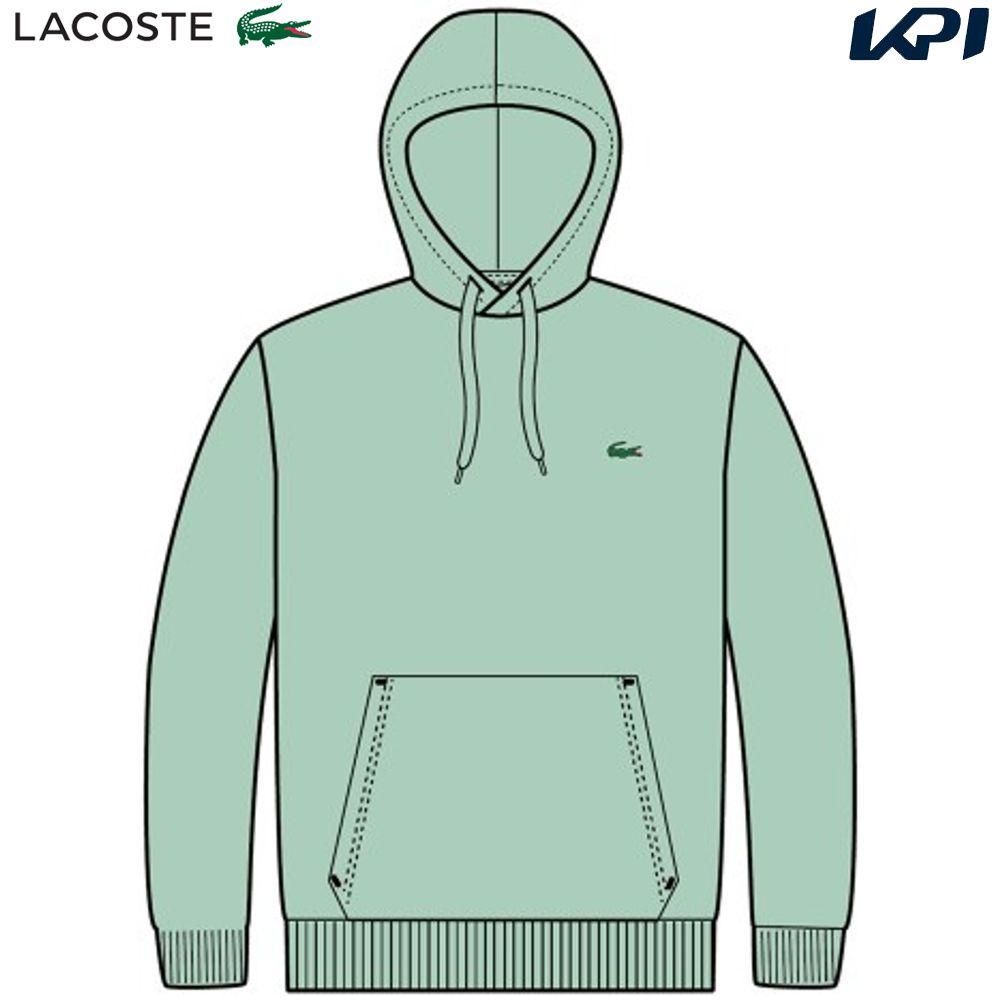 ラコステ LACOSTE テニスウェア メンズ エッセンシャルフードスウェット SH2567-99-LGF 2023SS