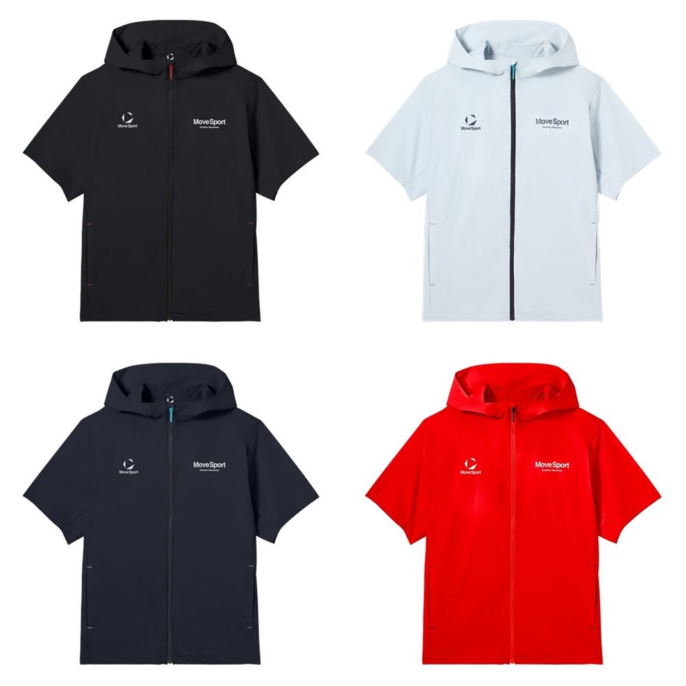 デサント DESCENTE マルチSPウェア メンズ   半袖フルジップクロスフーディ ST6SJK22M 2026SS