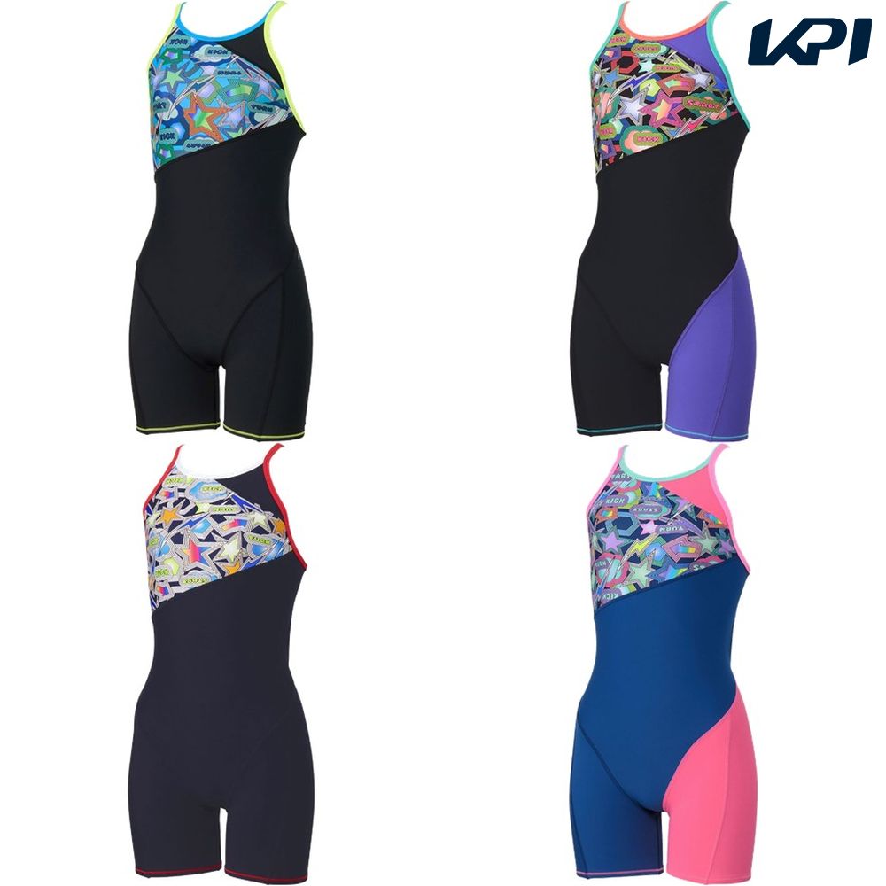 スピード Speedo 水泳水着 レディース   Sparkling Boom TurnS Short Kneeskin STW12558
