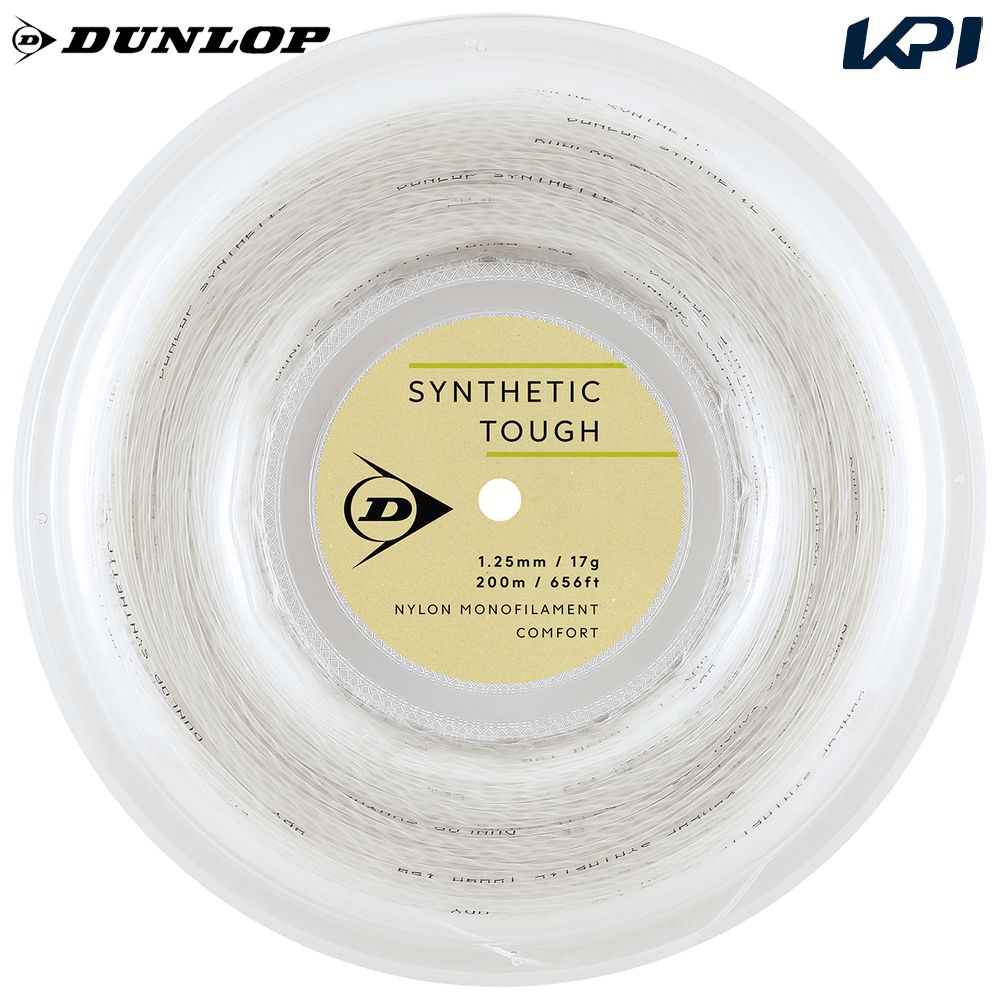 ダンロップ DUNLOP テニスガット・ストリング    SYNTHETIC TOUGH シンセティック・タフ 200mロール ロールタイプ DSTA22001