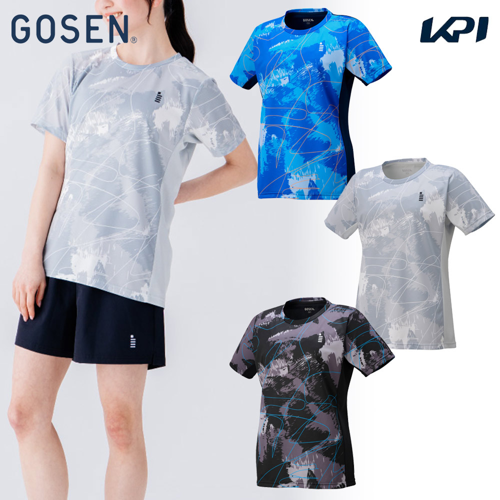 ゴーセン GOSEN テニスウェア レディース   レディースゲームシャツ T2555 2025FW