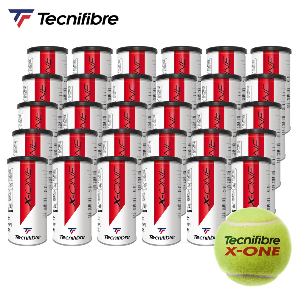 テクニファイバー Tecnifibre テニスボール X-ONE（エックスワン）2個入 1箱（30缶/60球）TBA2XE1　ITF／JTA 公認球