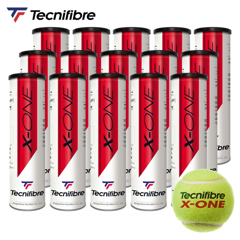 テクニファイバー Tecnifibre テニスボール X-ONE（エックスワン）4個入 1箱（15缶/60球）TBA4XE1　ITF／JTA 公認球
