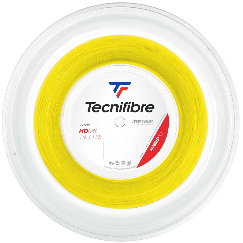 テクニファイバー Tecnifibre テニスガット・ストリング  HDMX 1.35mm 200mロール YELLOW TFR307 TFSR300