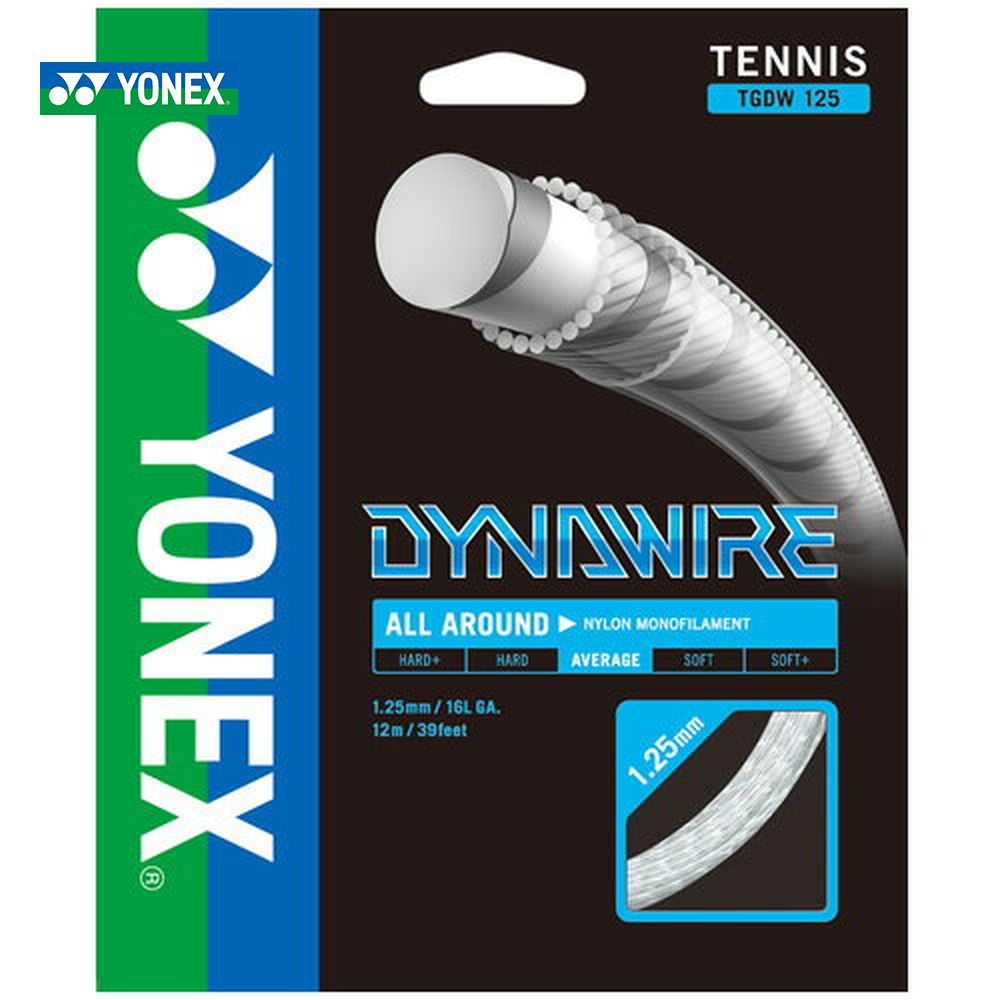 YONEX(ヨネックス)「DYNAWIRE 125（ダイナワイヤー） TGDW125」硬式テニスストリング（ガット）