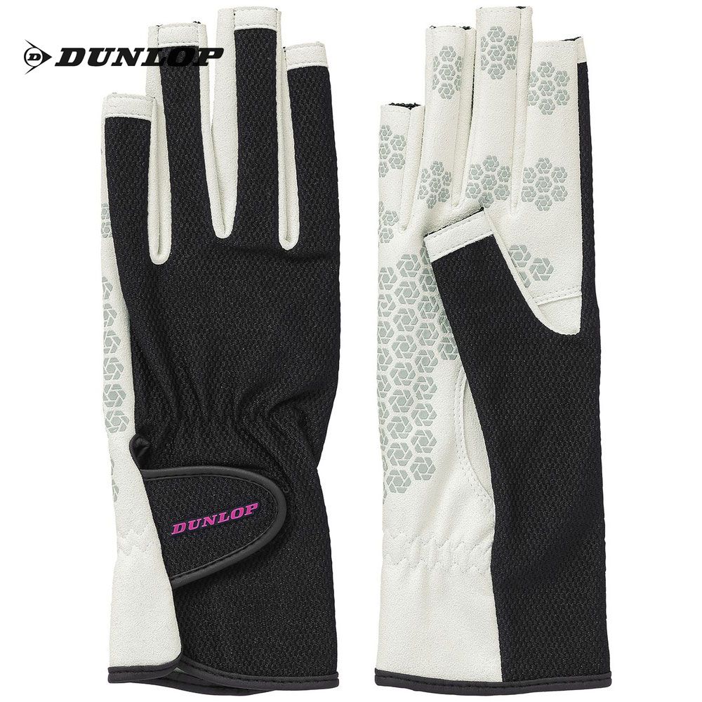 ダンロップ DUNLOP テニスアクセサリー レディース シリコンプリントグローブ（両手セット）ネイルスルータイプ TGG-0136W