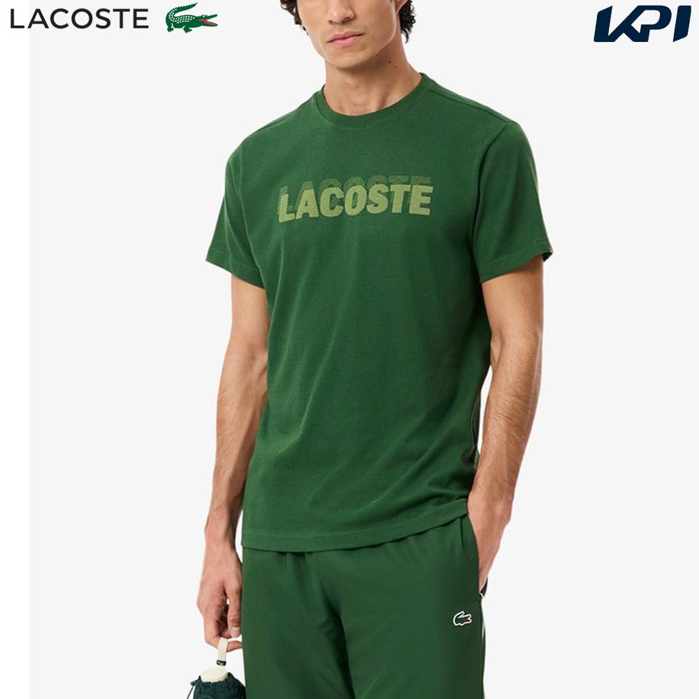 ラコステ LACOSTE テニスウェア メンズ   ブランドネームロゴプリントウルトラドライTシャツ TH0217-99-4ZI 2026SS 2月中旬発売予定※予約「タオルキャンペーン対象」