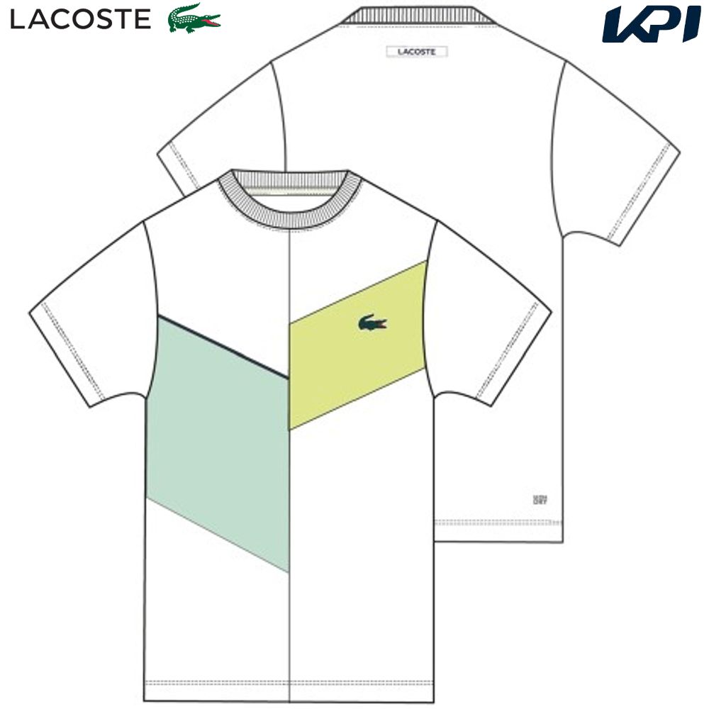 ラコステ LACOSTE テニスウェア メンズ ウルトラドライ鹿の子地アシンメトリーTシャツ TH1797-99-IZL 2023FW