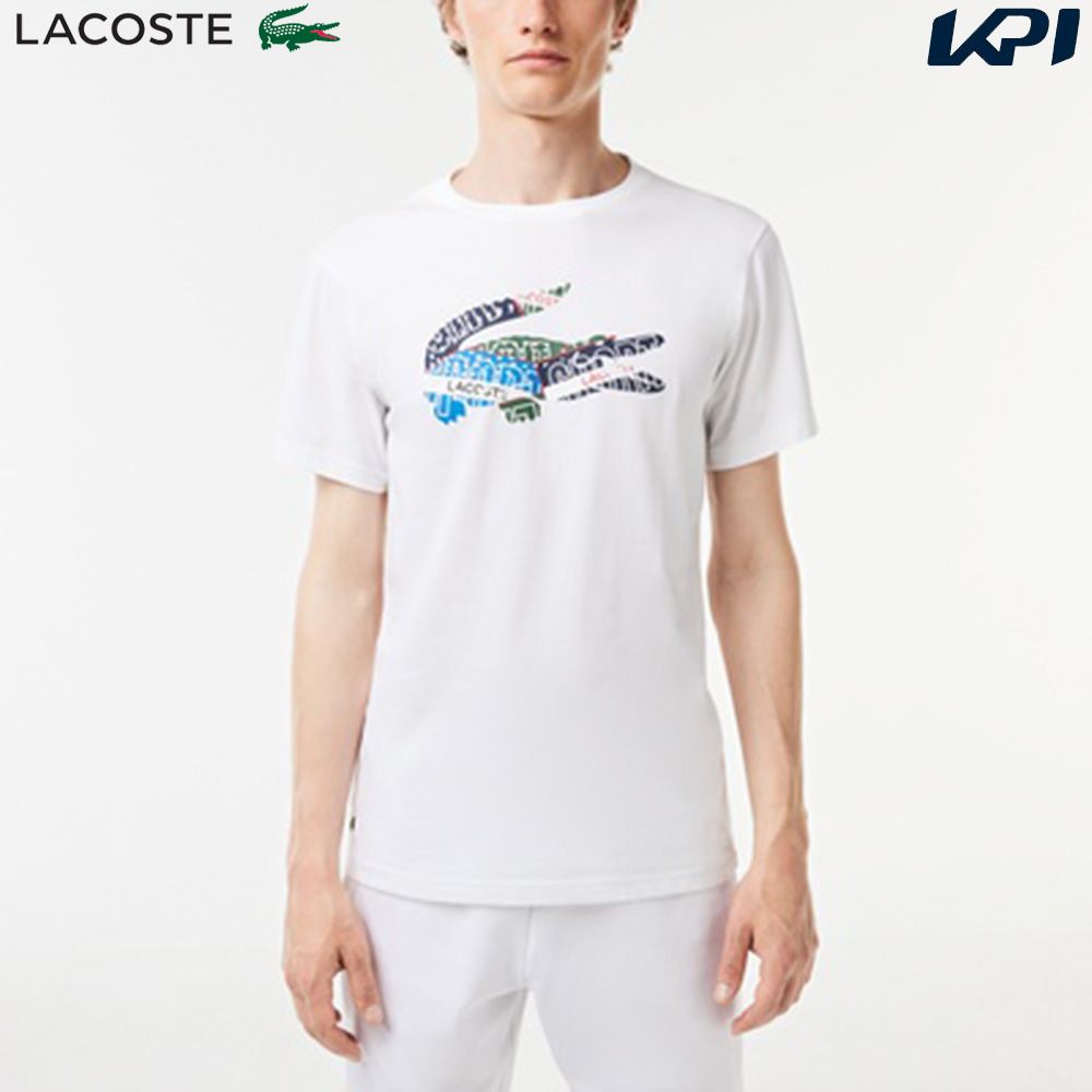 ラコステ LACOSTE テニスウェア メンズ コラージュワニロゴクルーネックTシャツ TH1801-10-001 2023FW