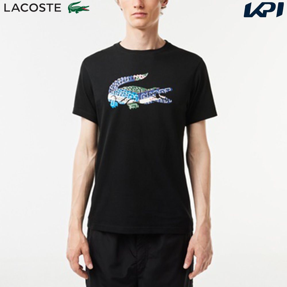 ラコステ LACOSTE テニスウェア メンズ コラージュワニロゴクルーネックTシャツ TH1801-10-031 2023FW