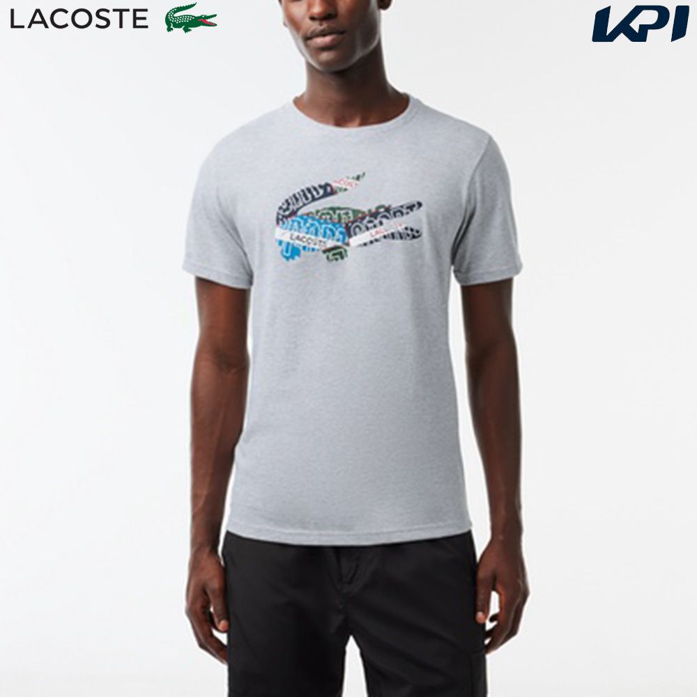 ラコステ LACOSTE テニスウェア メンズ コラージュワニロゴクルーネックTシャツ TH1801-10-CCA 2023FW