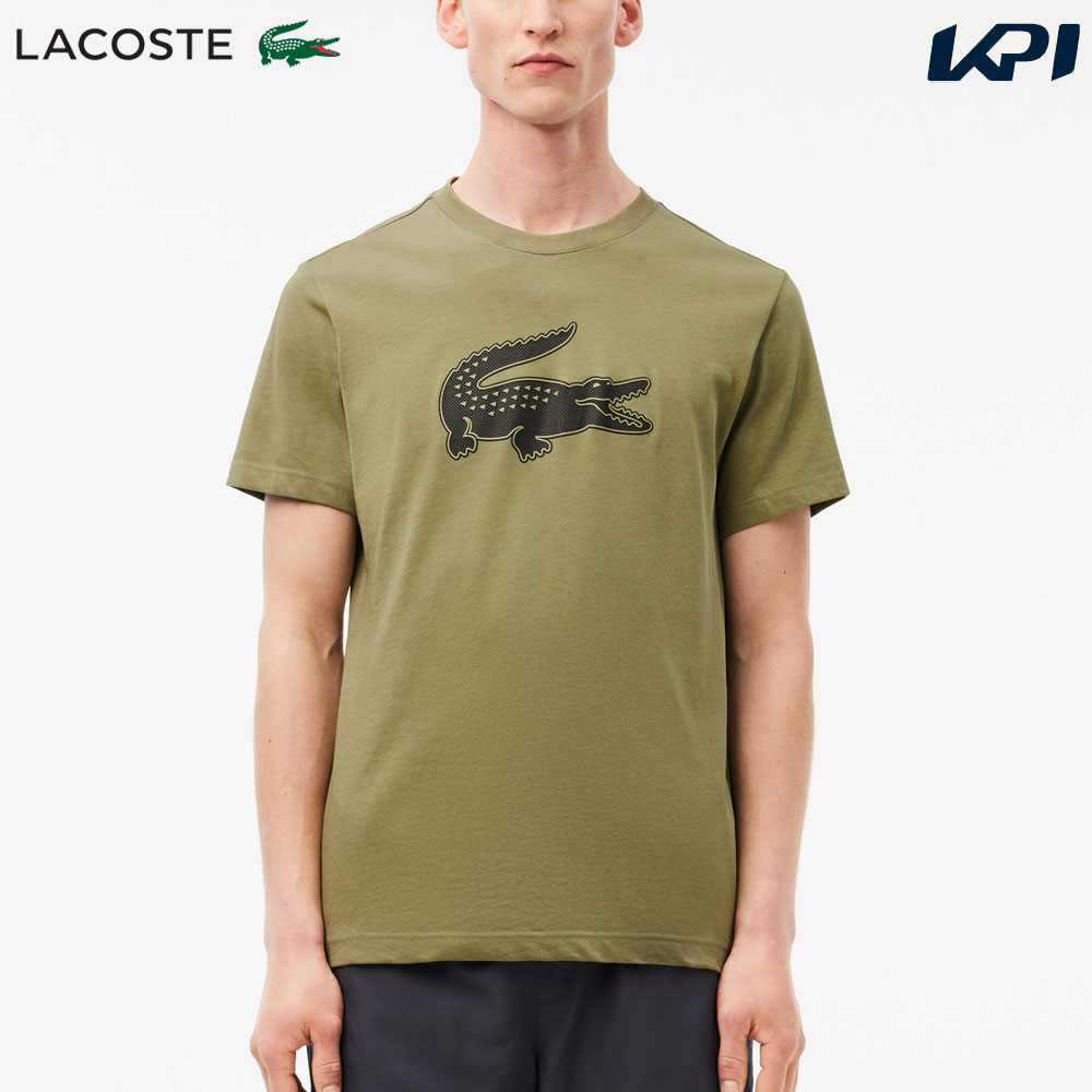 ラコステ LACOSTE テニスウェア メンズ   コットンブレンド ウルトラドライ ロゴプリント Tシャツ TH2042-99-3HK 2024FW