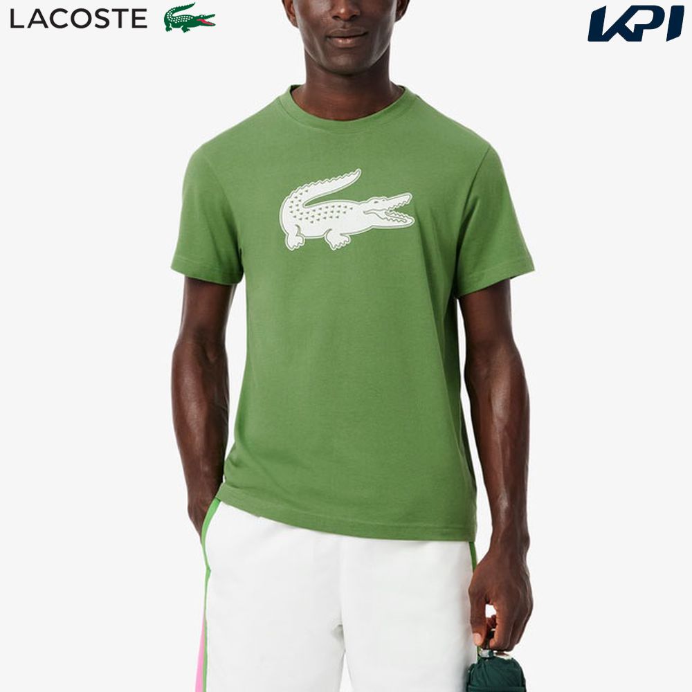 ラコステ LACOSTE テニスウェア メンズ   コットンブレンドウルトラドライロゴプリントTシャツ TH2042-99-11V 2026SS 2月中旬発売予定※予約「タオルキャンペーン対象」