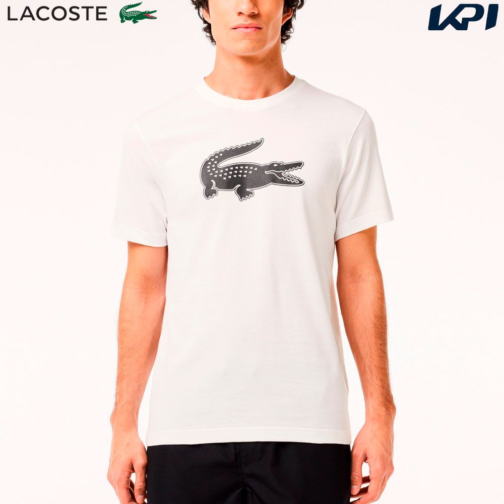ラコステ LACOSTE テニスウェア メンズ   コットンブレンドウルトラドライロゴプリントTシャツ TH2042-99-AU8 2024SS