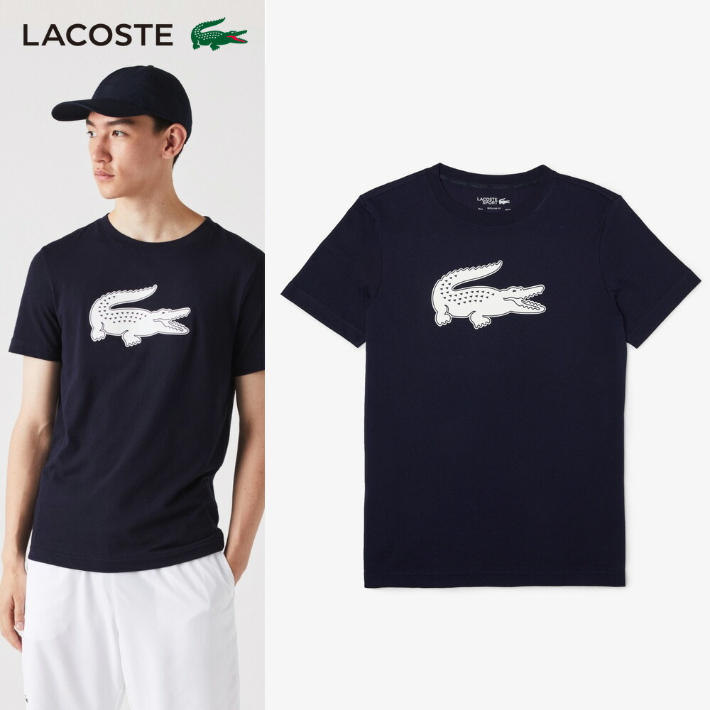 ラコステ LACOSTE テニスウェア メンズ コットンブレンド ウルトラドライロゴプリントTシャツ TH2042L-525 2022FW