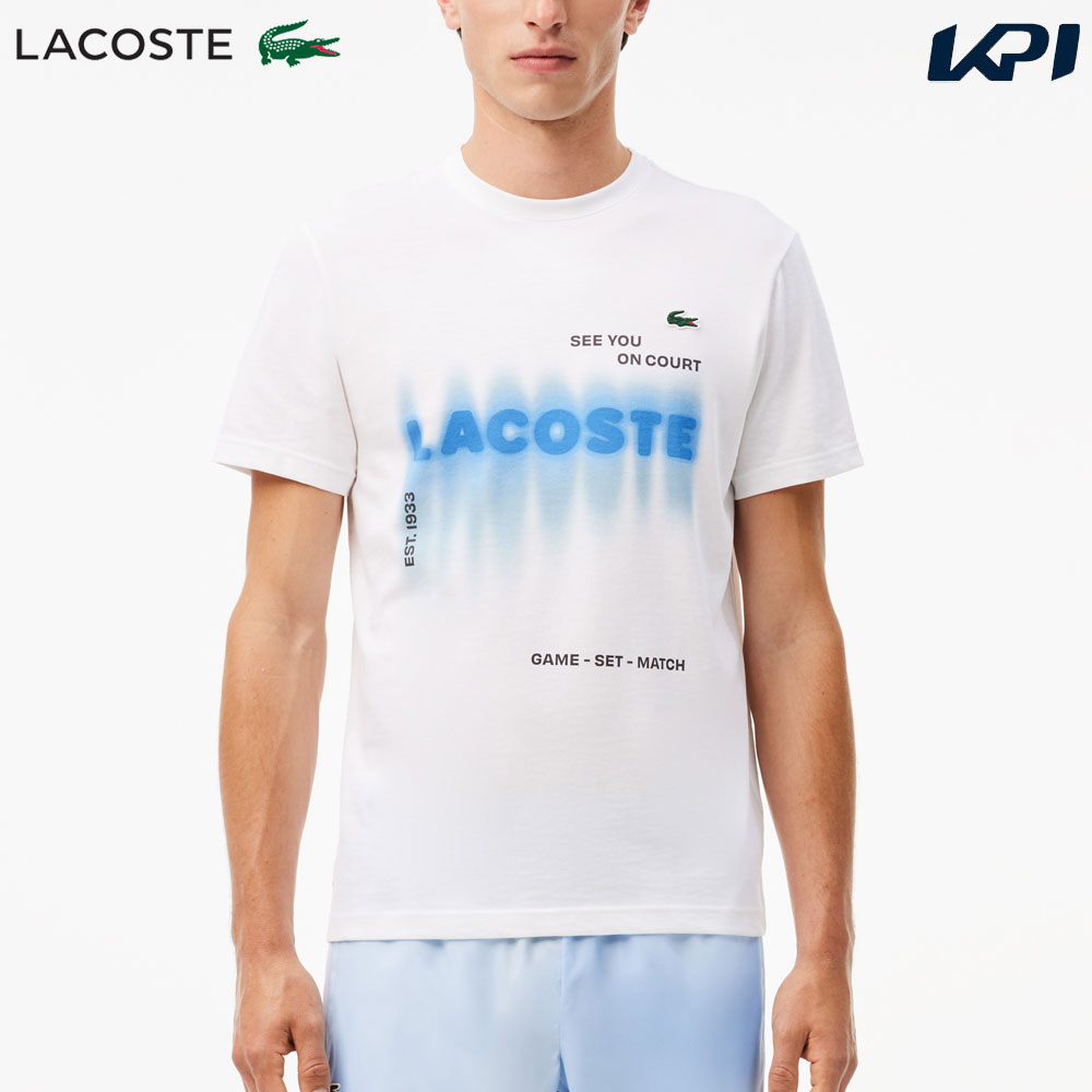 ラコステ LACOSTE テニスウェア メンズ   『ダニール・メドベージェフ』ネームグラフィックTシャツ TH2617-10-001 2024FW