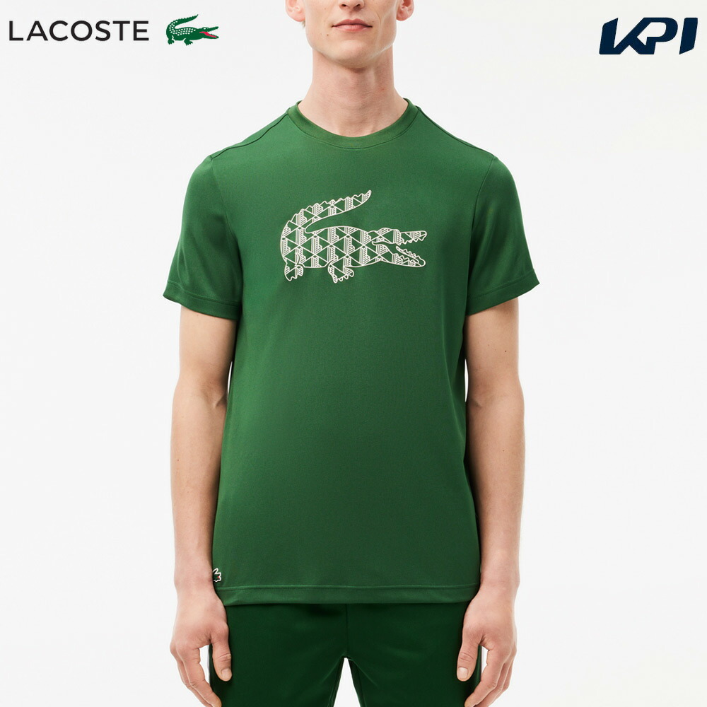 ラコステ LACOSTE テニスウェア メンズ   モノグラムワニロゴウルトラドライ鹿の子Tシャツ TH2623-10-132 2024FW