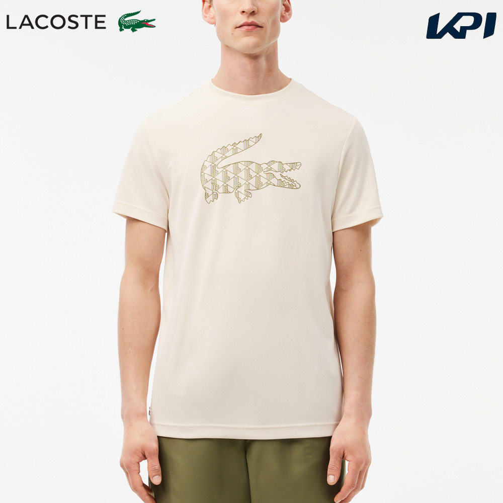 ラコステ LACOSTE テニスウェア メンズ   モノグラムワニロゴウルトラドライ鹿の子Tシャツ TH2623-10-XFJ 2024FW