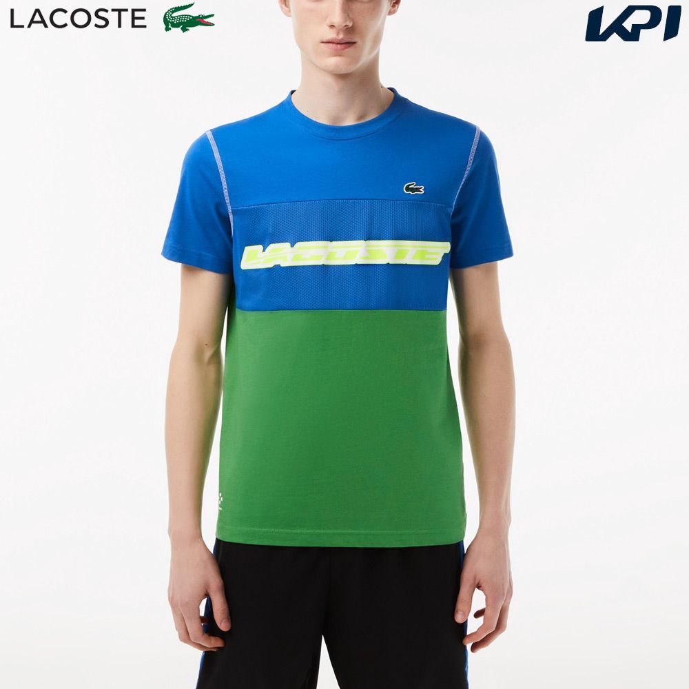 ラコステ LACOSTE テニスウェア メンズ 『ダニール・メドベージェフ』ウルトラドライカラーブロックTシャツ TH5197-10-BUC 2023SS