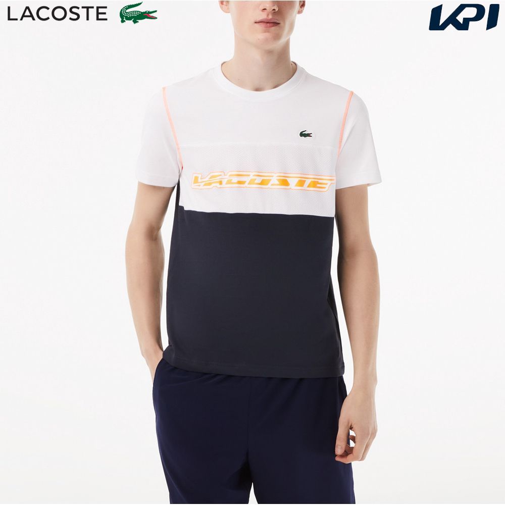 ラコステ LACOSTE テニスウェア メンズ 『ダニール・メドベージェフ』ウルトラドライカラーブロックTシャツ TH5197-10-WYI 2023SS