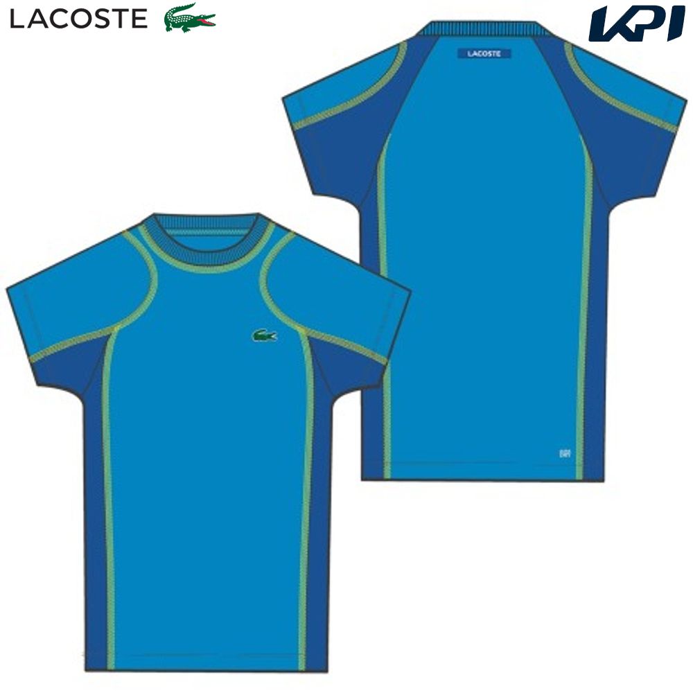 ラコステ LACOSTE テニスウェア メンズ テクニカルカッティング鹿の子地テニスTシャツ TH5198-10-CDD 2023SS