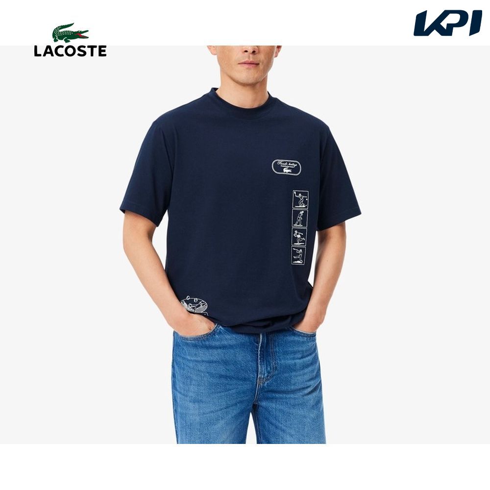 ラコステ LACOSTE テニスウェア メンズ   テニスヘリテージアシンメトリーグラフィックウルトラドライTシャツ TH6732-10-166 2026FW 9月上旬発売予定※予約