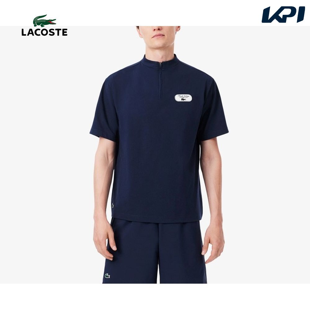 ラコステ LACOSTE テニスウェア メンズ   テニスヘリテージハーフジップウルトラドライTシャツ TH6754-10-166 2026FW 9月上旬発売予定※予約