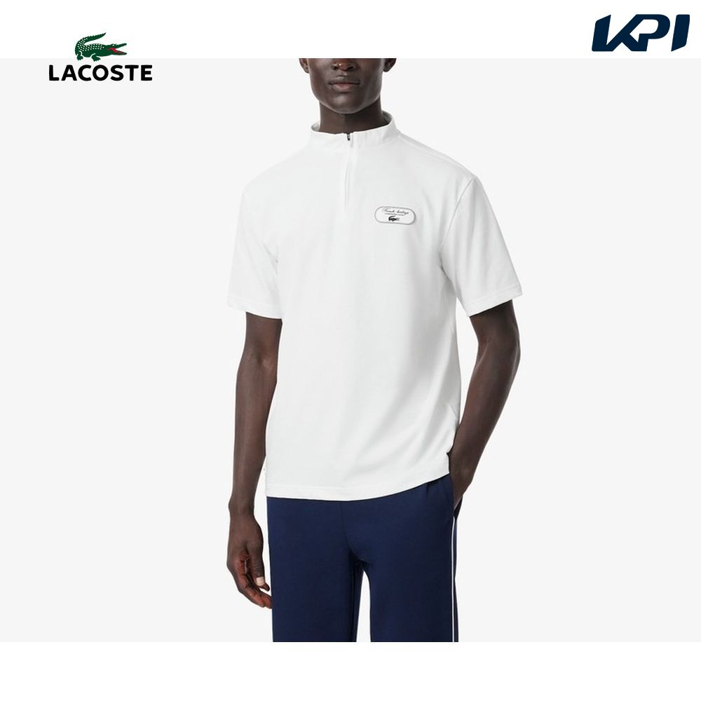 ラコステ LACOSTE テニスウェア メンズ   テニスヘリテージハーフジップウルトラドライTシャツ TH6754-10-70V 2026FW 9月上旬発売予定※予約