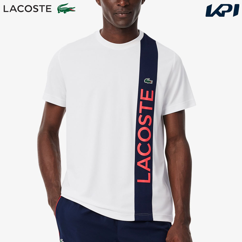 ラコステ LACOSTE テニスウェア メンズ   アシンメトリーデザインウルトラドライ鹿の子 Tシャツ TH8938-10-HI1 2025SS