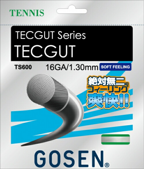「■5張セット」GOSEN（ゴーセン）「テックガット16」ts600硬式テニスストリング（ガット）