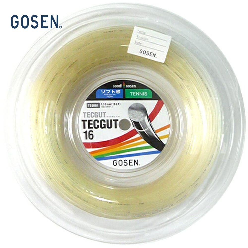 GOSEN（ゴーセン）「テックガット16 120mロール」ts6001硬式テニスストリング（ガット）